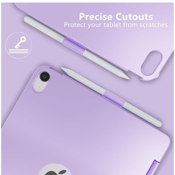 Touchpad Keyboard iPad Air Purple Light Up Keyboard Case - Picture 10 of 16